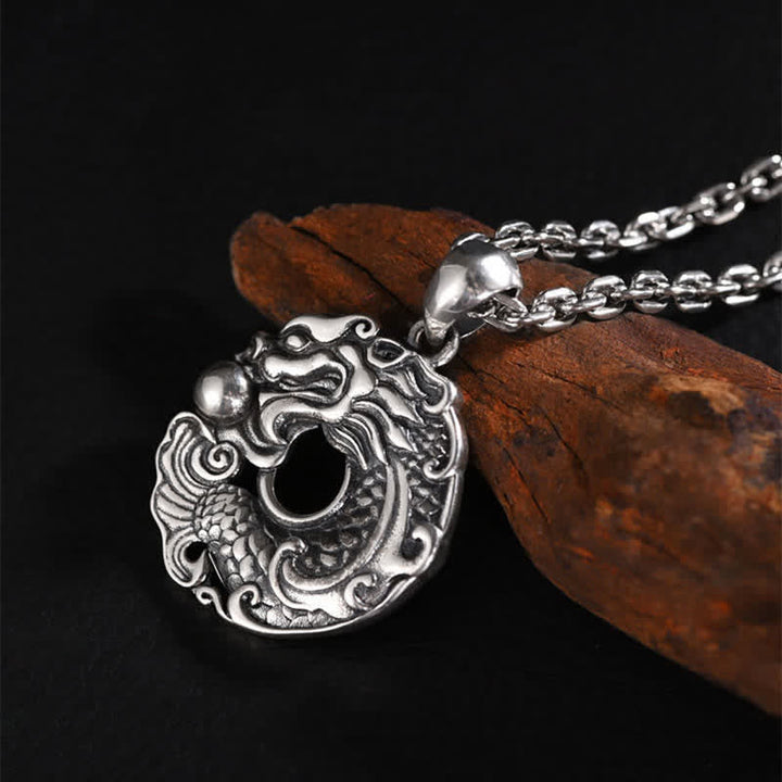 Drachen Schutz Silber Schmuck Kette