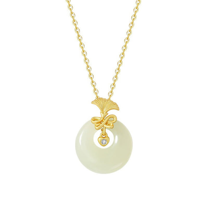 Kette Hetian Jade Nelkenblume Gold