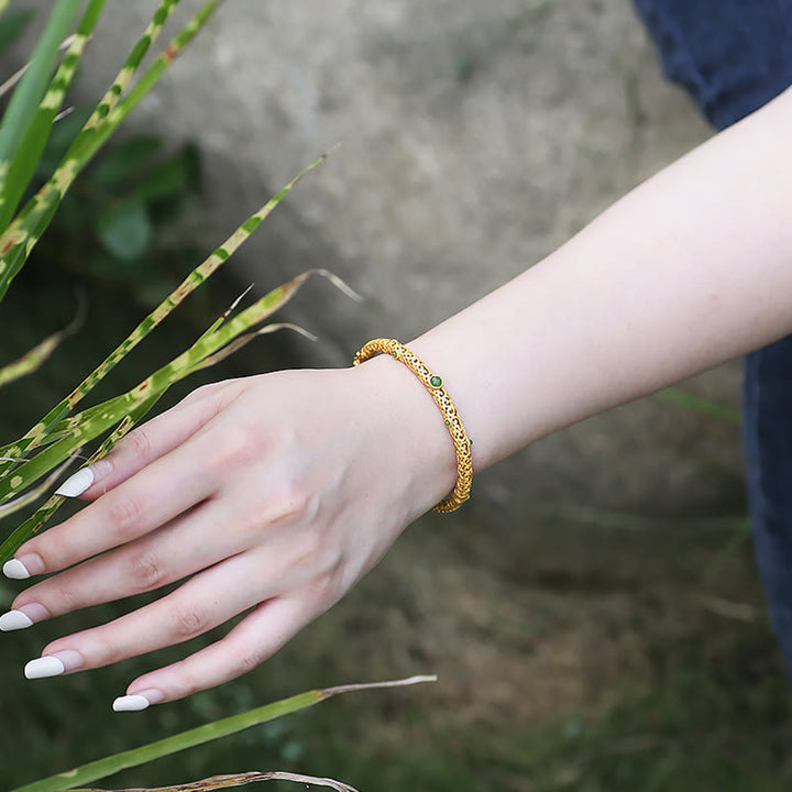 Armband Jade Kupfer Glückswolken - Beruhigung
