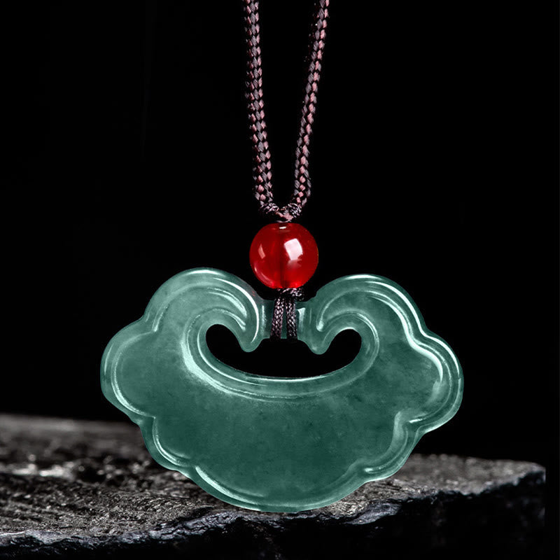 Kette Grüne Jade Anhänger Wolke Natur – Schutz