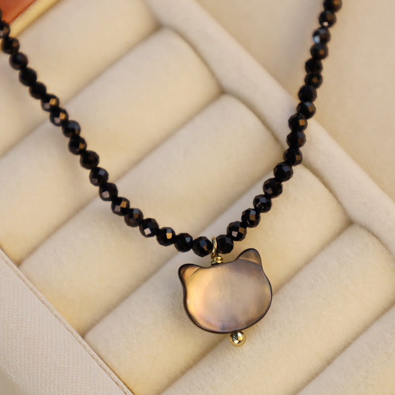 Schwarzer Spinell, Katze, Kette, Motivation, Anhänger