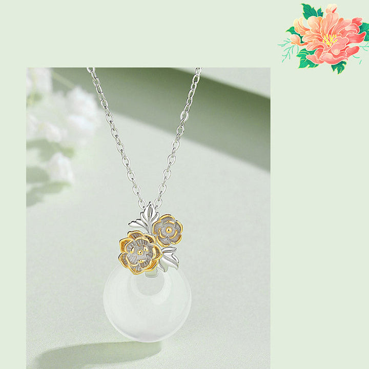Kette Rose Blüten Harmonie Anhänger Eleganz