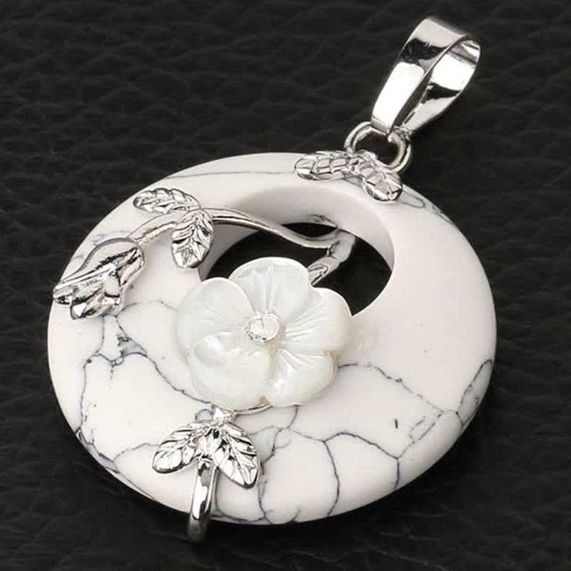 Kette Amethyst Grünaventurin Blume – Heilung & Harmonie – Bild 22 – Weiße Blume Anhänger Stein Kette Silber Schmuck Naturstein