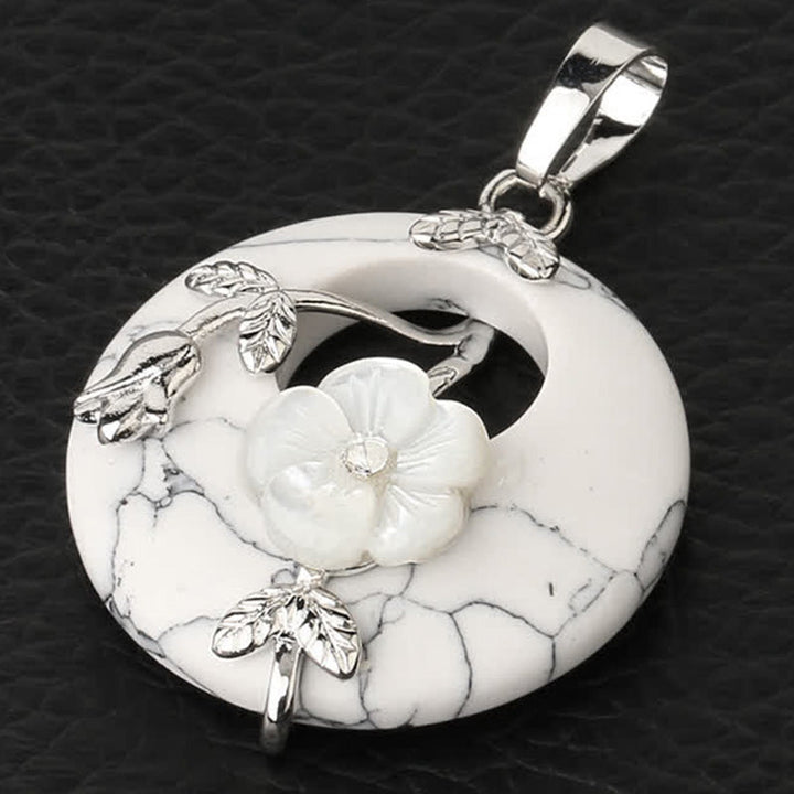 Kette Amethyst Grünaventurin Blume – Heilung & Harmonie – Bild 22 – Weiße Blume Anhänger Stein Kette Silber Schmuck Naturstein