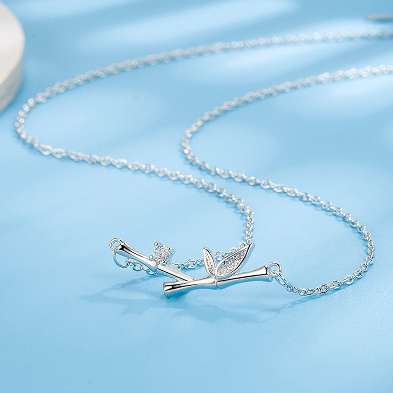 Kette Minimalistische Zweig Blätter Halskette