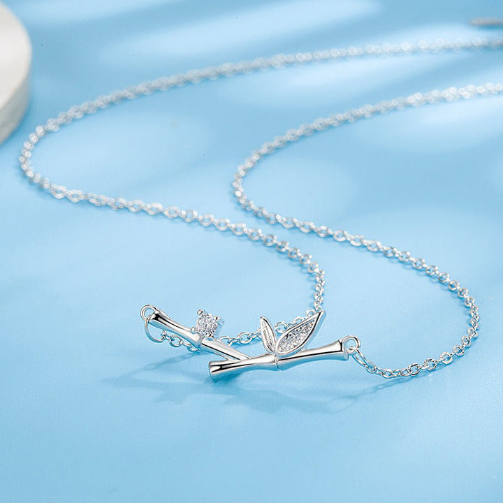 Kette Minimalistische Zweig Blätter Halskette