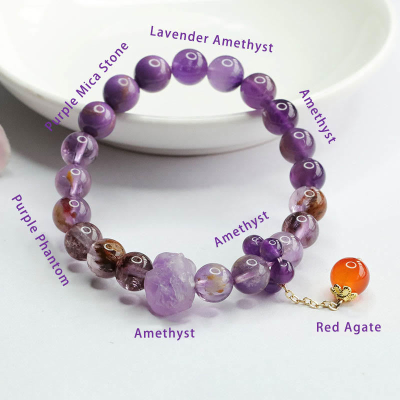 Armband Amethyst Lila Phantom Edelstein