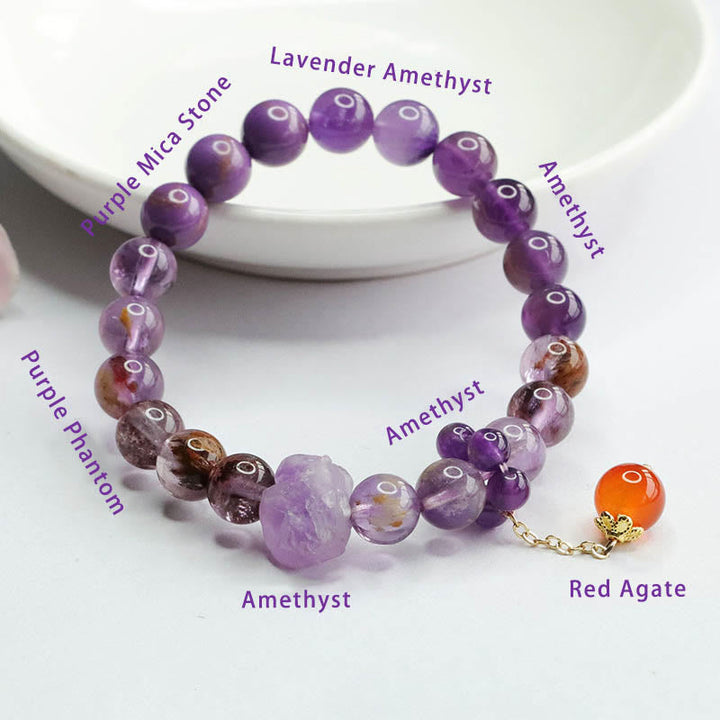 Armband Amethyst Lila Phantom Edelstein