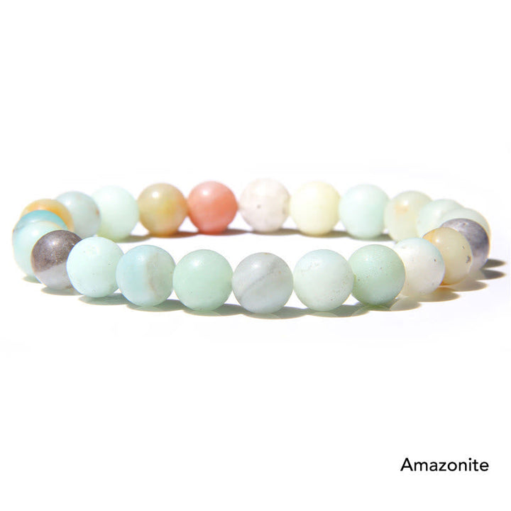 Amazonit Armband Kristall Achat – Balance Perlenarmband Naturstein Pastell