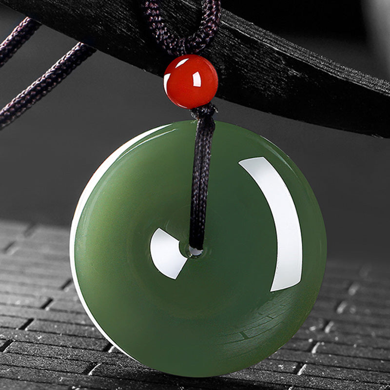 Grüne Jade Anhänger Buddha Frieden