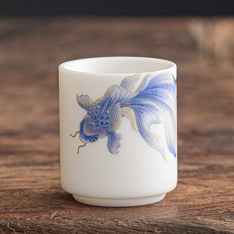Teetasse Blauer Koi-Fisch 80ml