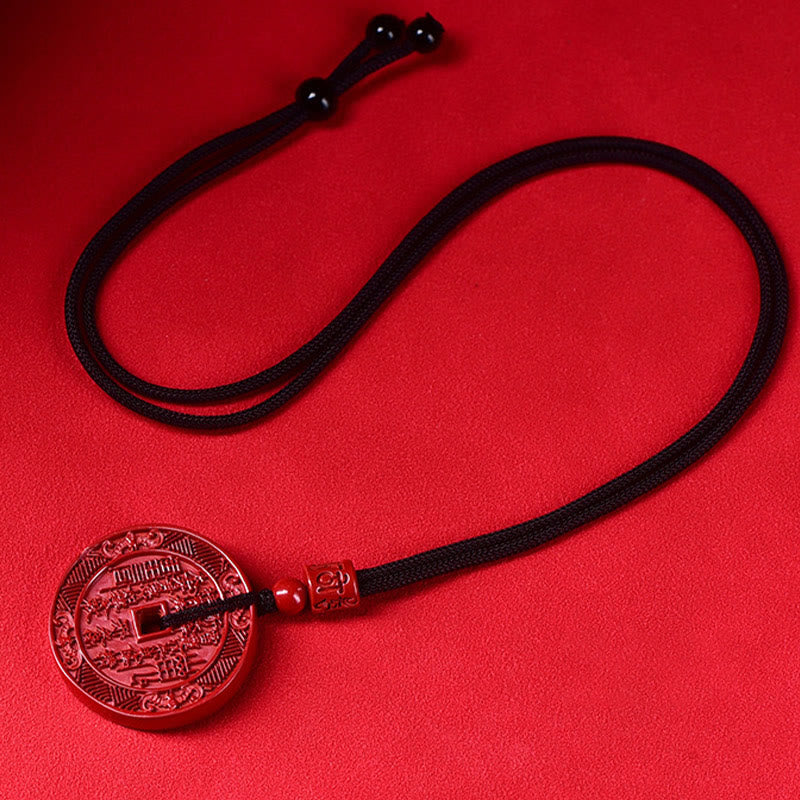 Zinnober Münze Kette Rot Segen