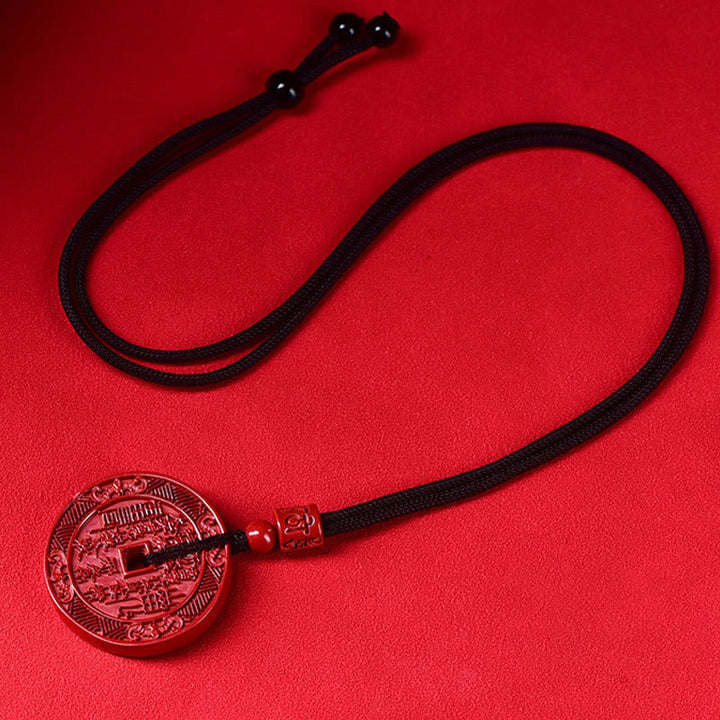 Zinnober Münze Kette Rot Segen