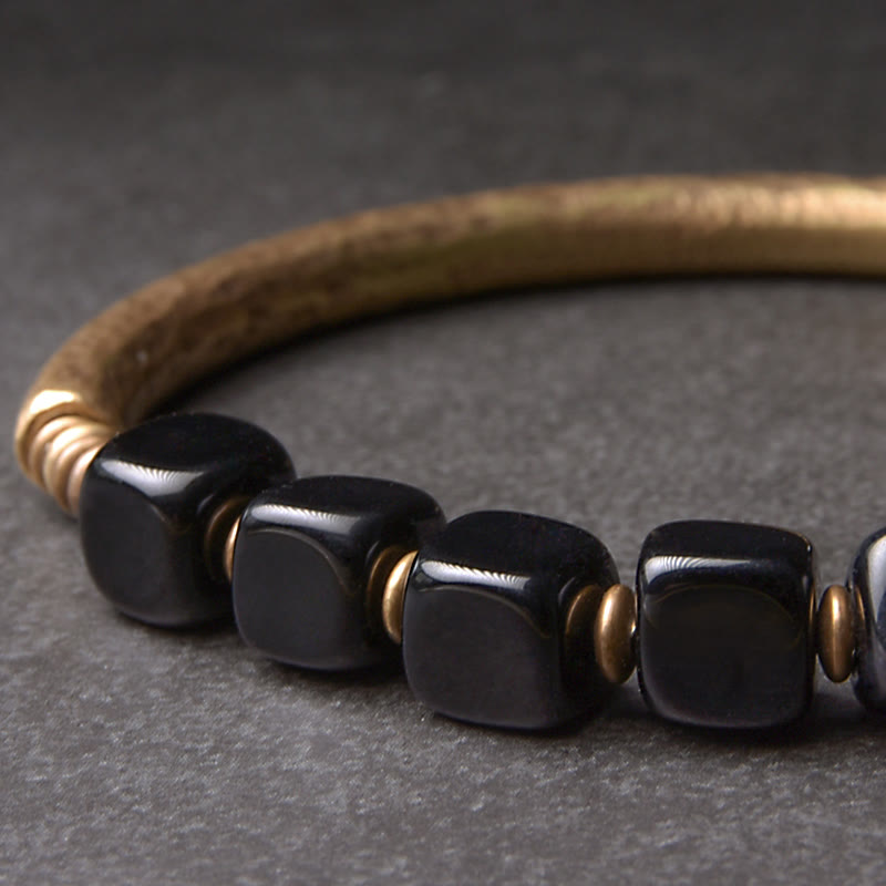 Armband Obsidian Kristall Kupfer - Kraft & Schut