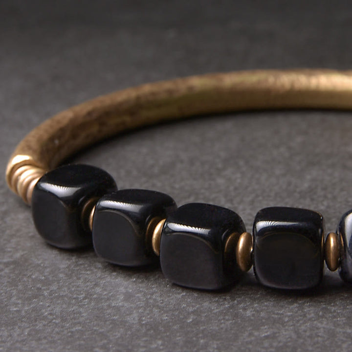 Armband Obsidian Kristall Kupfer - Kraft & Schut