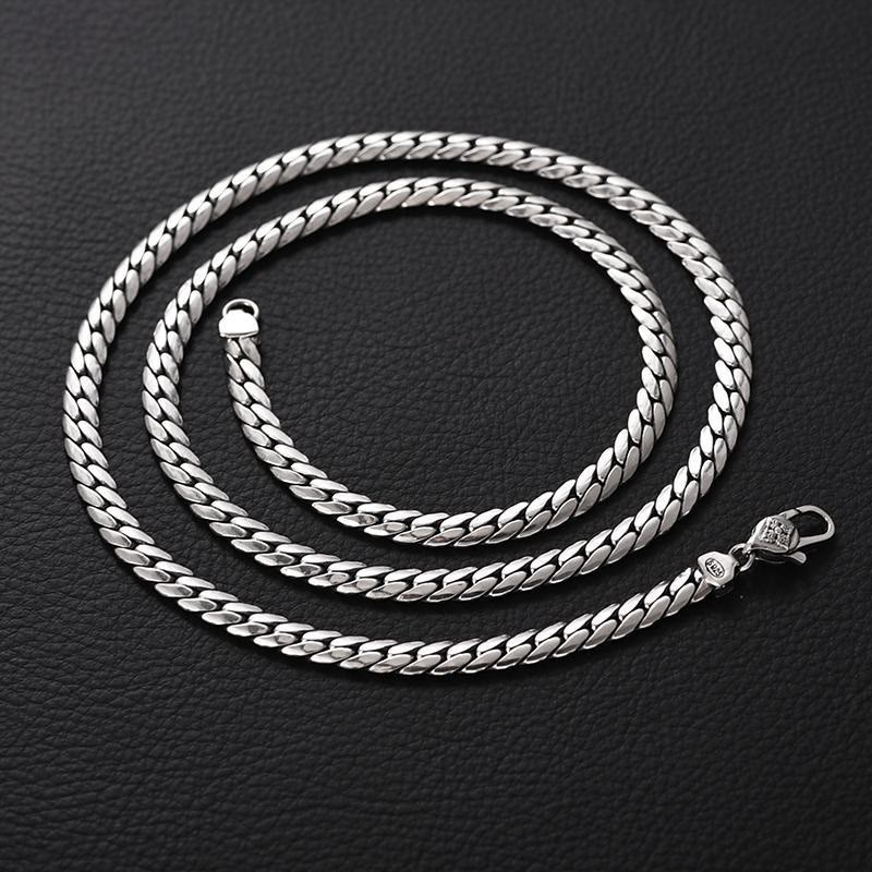 Tibetische Kette Kupfer Panzerkette Silber Herren Schmuck