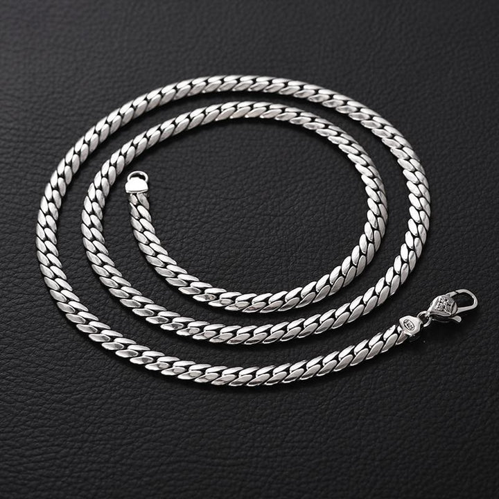 Tibetische Kette Kupfer Panzerkette Silber Herren Schmuck