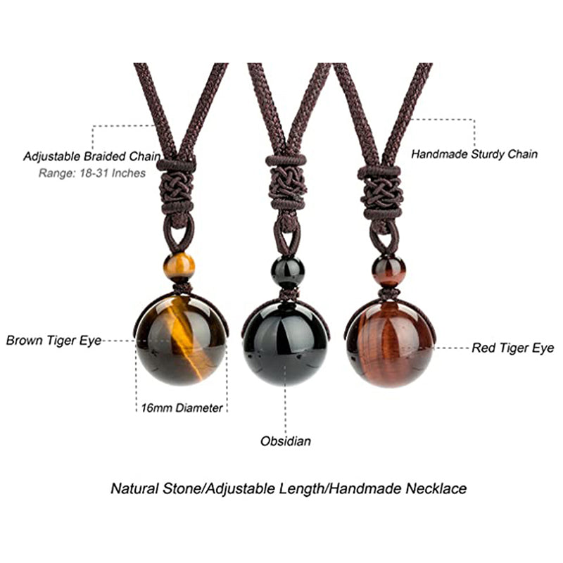 Kette Tigerauge Obsidian – Schutz & Mut | Zen Spirit