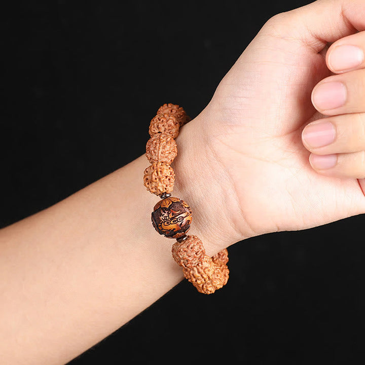 Armband Kupfer Bodhi Pixiu Glück Wohlstand elastisch Handgelenk getragen