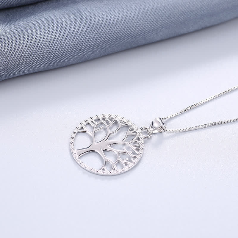 Kette Edelstein Lebensbaum Sterlingsilber Silber Anhänger