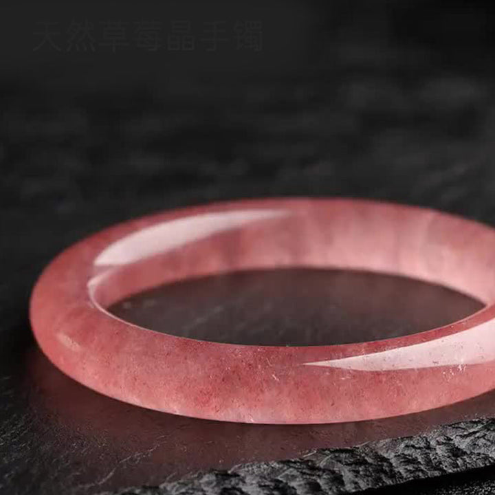 Armband Erdbeerquarz – Heilung & Liebe rosa Naturstein glänzend elegant