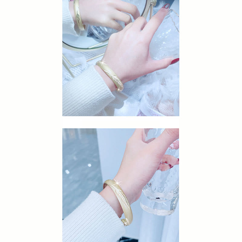 Armband Kupfer Herzsutra Wohlstand Energie Handgelenk elegant gold glänzend