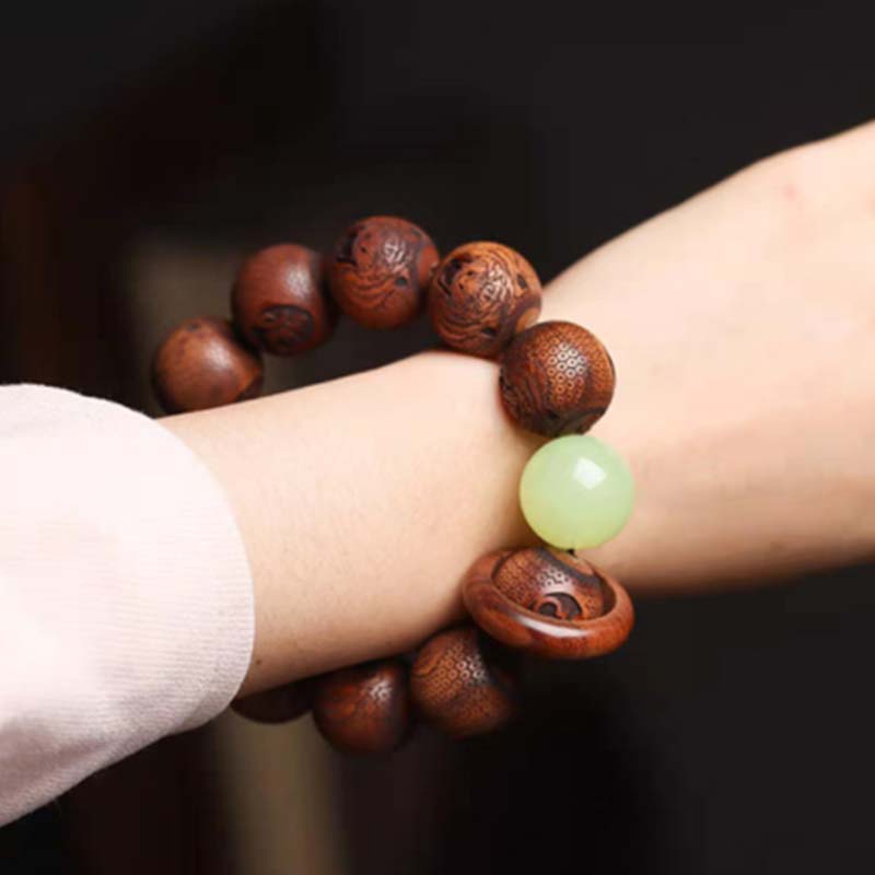 Armband Tibetisches Rosenholz Tiger Gravur