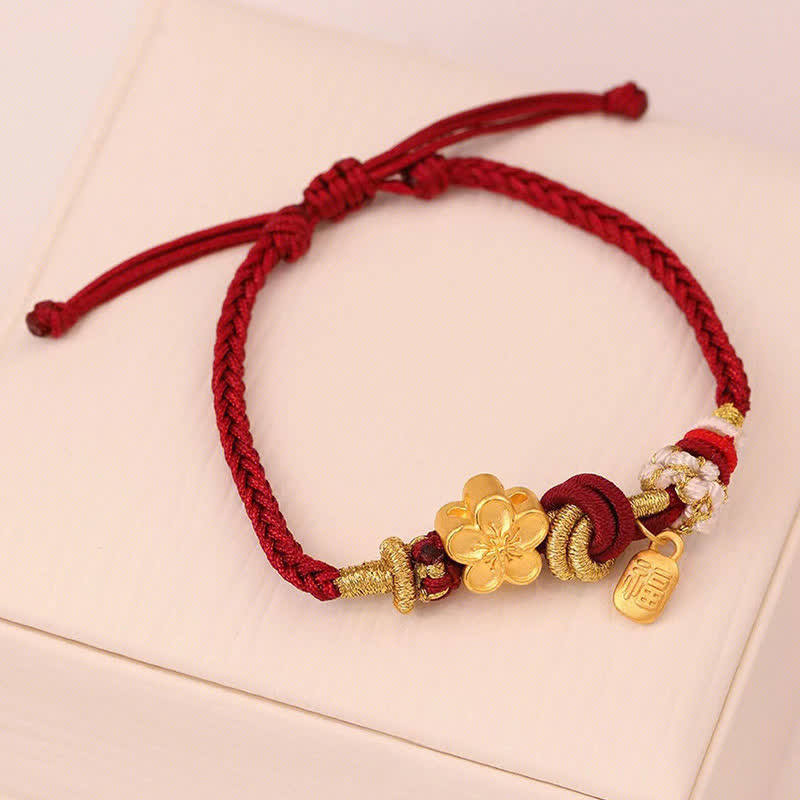 Armband Pfirsichblüte Glücks-Charm – Freude & Glück