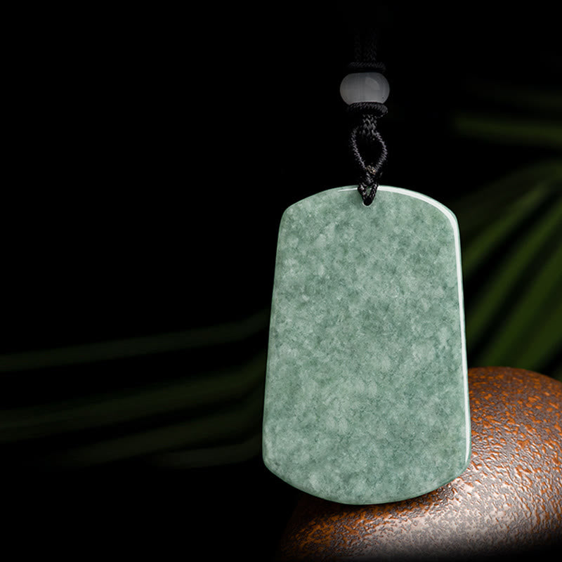 Kette Jade Anhänger grün Naturstein Amulett