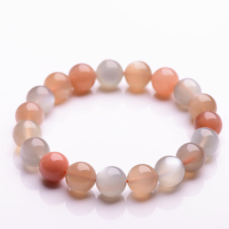 Armband Mondstein Mond – Wohlstand elastisch Naturstein Perlen Schmuck