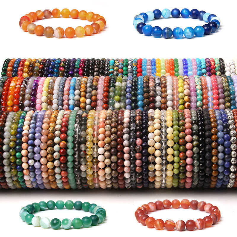 Kristall Achat Armband in Orange, Blau, Grün und Rot Farben Kollektion