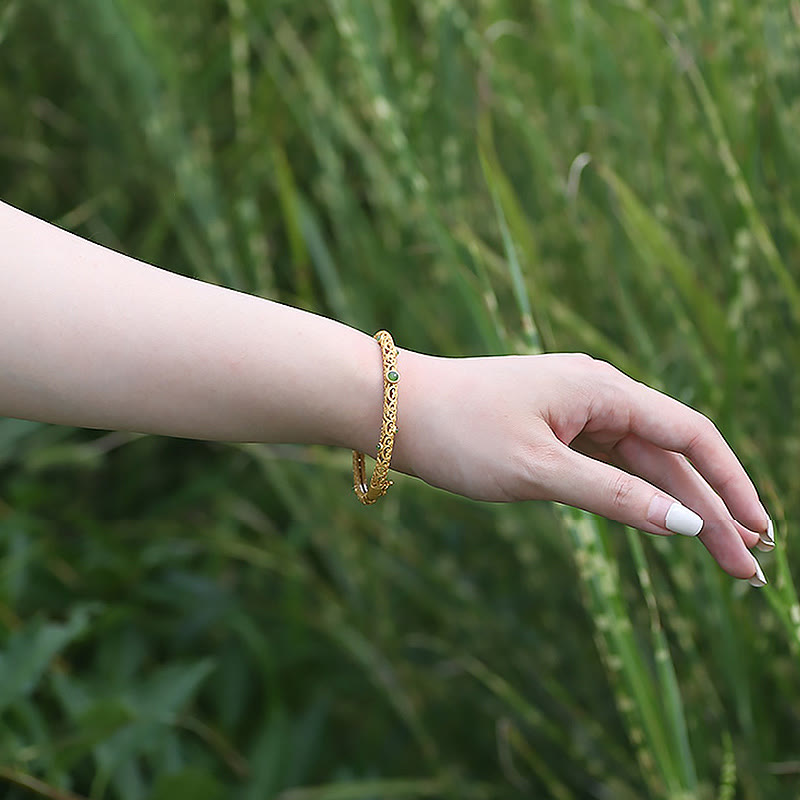 Armband Jade Kupfer Glückswolken - Beruhigung