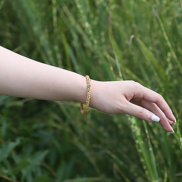 Armband Jade Kupfer Glückswolken - Beruhigung