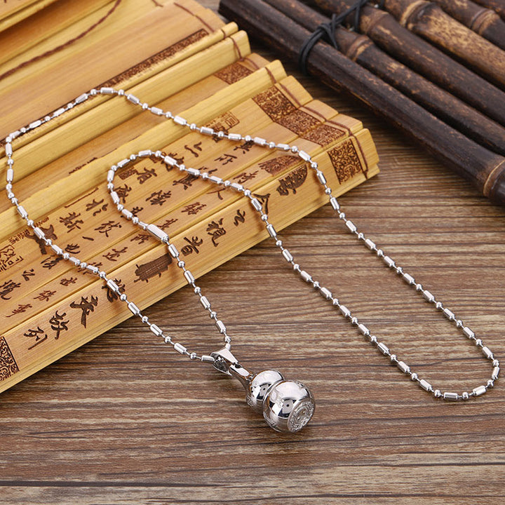 Kette Titanium Yin Yang Tibet Harmonie Silber Anhänger