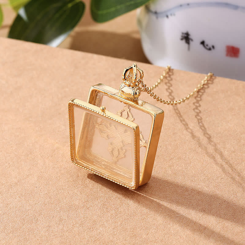 Anhänger Kette Kristall Glas Transparent Schutz