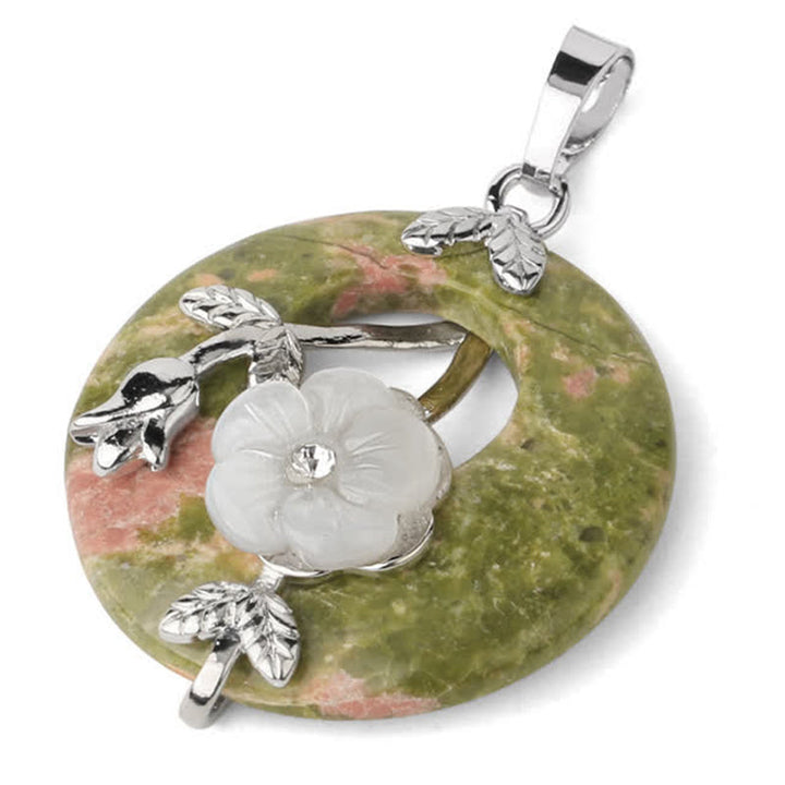 Kette Amethyst Grünaventurin Blume – Heilung & Harmonie – Bild 12 – Grünaventurin Anhänger Blume Silber weiß Naturstein Schmuck Kette