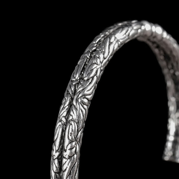 Silbernes Drachen-Armband mit feinem Muster Balance elegant.