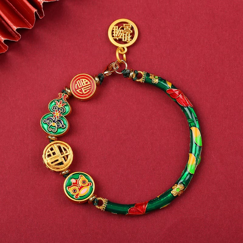 Armband – Glück & Wohlstand Energie grüner Jade mit goldenem Schmuck