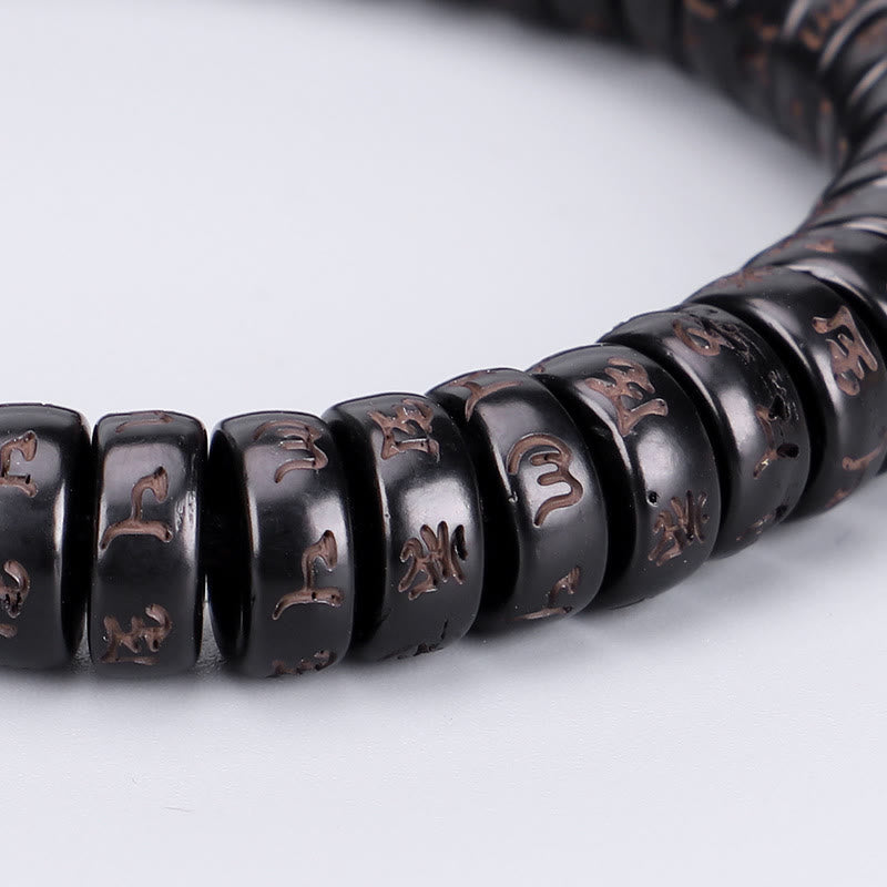Armband Kokosnussschale - Mantra Positive Energie