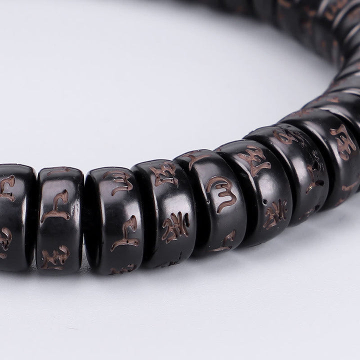 Armband Kokosnussschale - Mantra Positive Energie