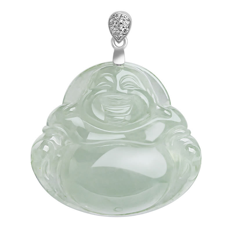 Anhänger Kette Jade Lachender Buddha – Wohlstand