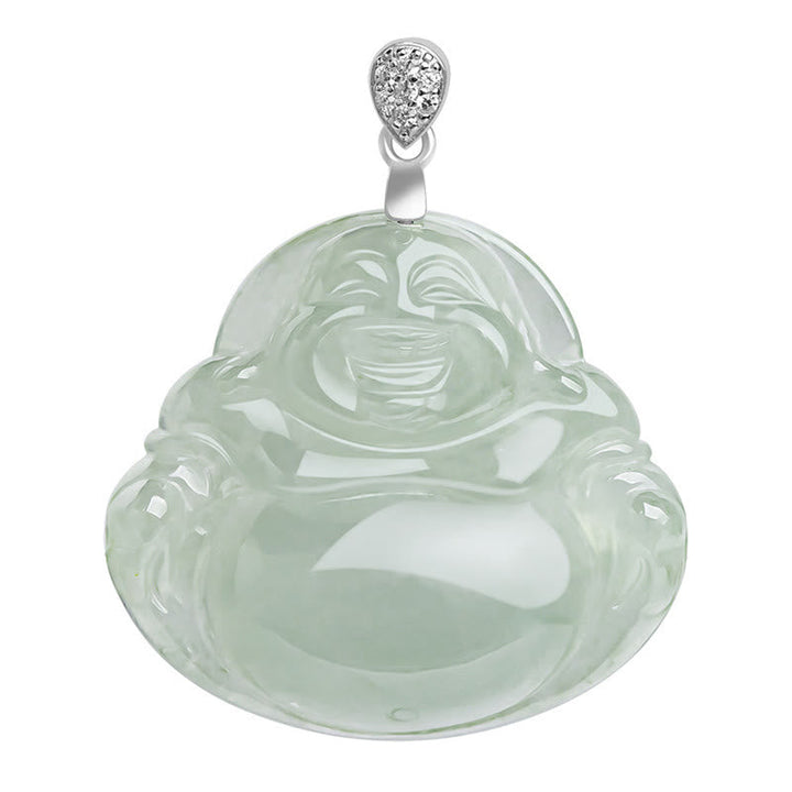 Anhänger Kette Jade Lachender Buddha – Wohlstand