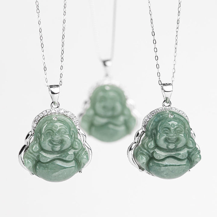Jade Lachender Buddha – Wohlstand & Gelassenheit – Bild 11 – Jade Lachender Buddha Anhänger Halskette Naturstein Wohlstand Gelassenheit