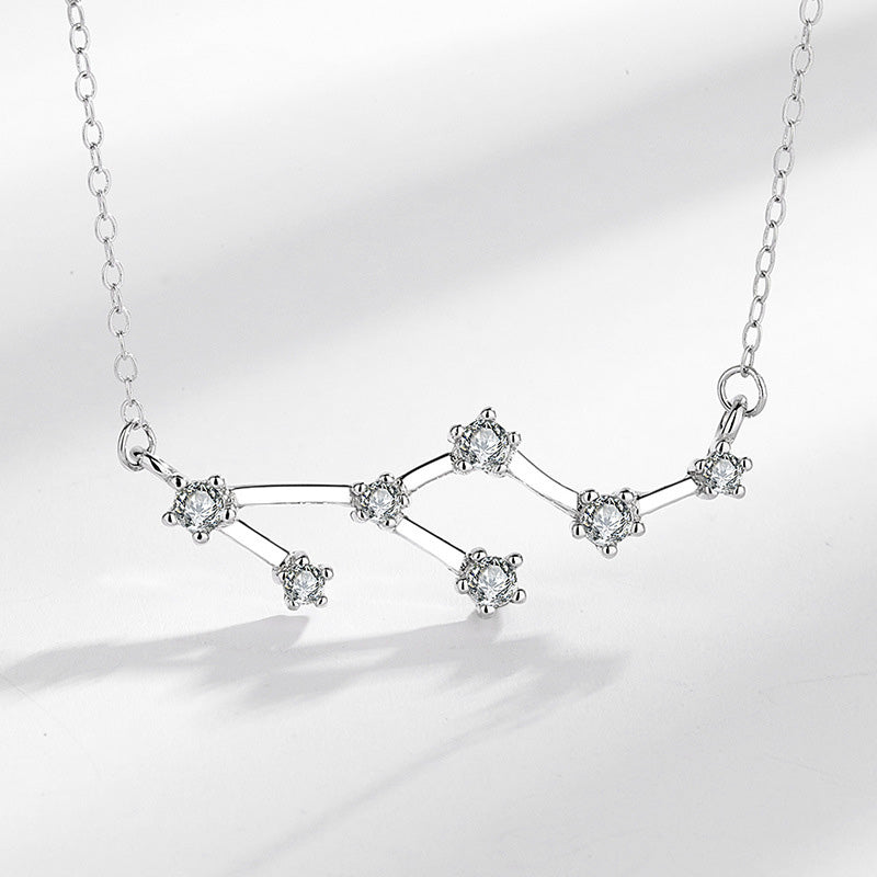 Kette Sterlingsilber Tierkreis – Segen & Weisheit – Echter Naturstein – Kette Sterlingsilber Tierkreis Segen Weisheit glänzender Kristall Anhänger
