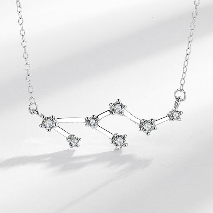 Kette Sterlingsilber Tierkreis – Segen & Weisheit – Echter Naturstein – Kette Sterlingsilber Tierkreis Segen Weisheit glänzender Kristall Anhänger