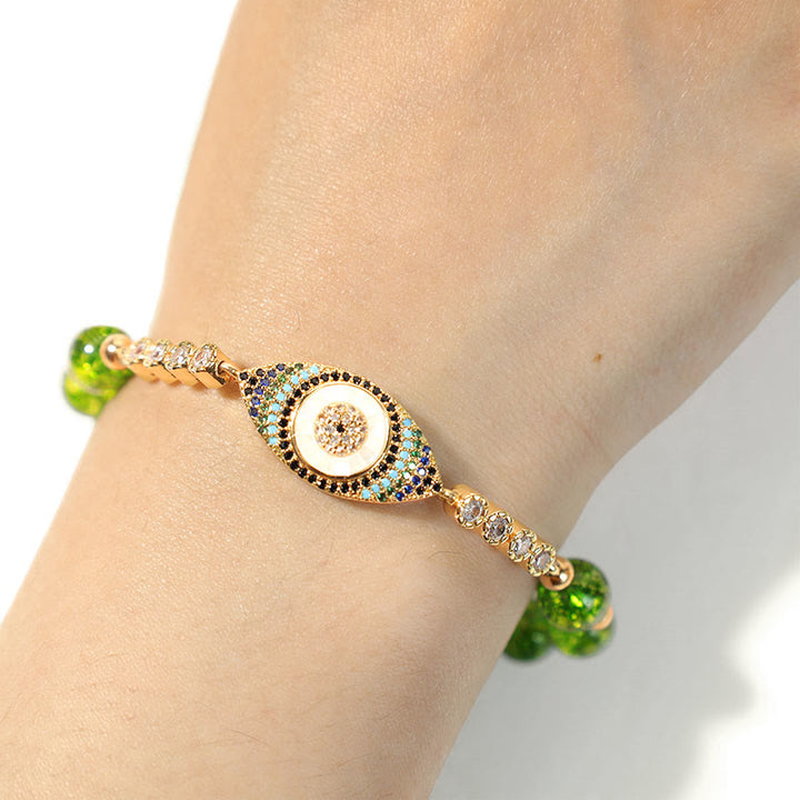 Armband Peridot Böses Auge Fülle Schutz