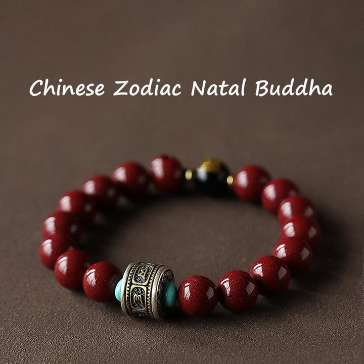 Armband 925 Silber Zinnober Om Mani Padme Hum – Ruhe