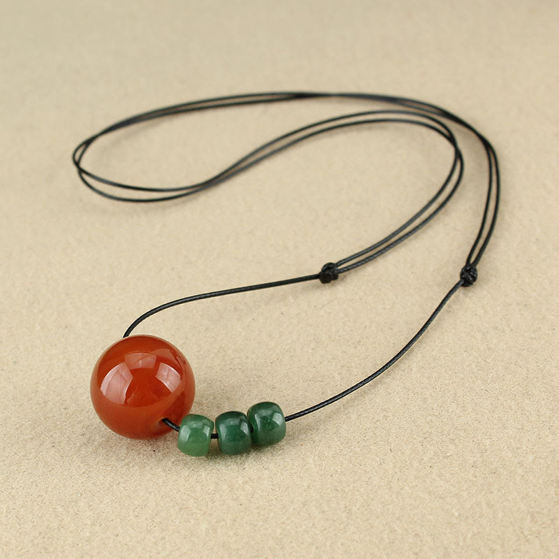 Kette Roter Achat Aventurin – Gelassenheit
