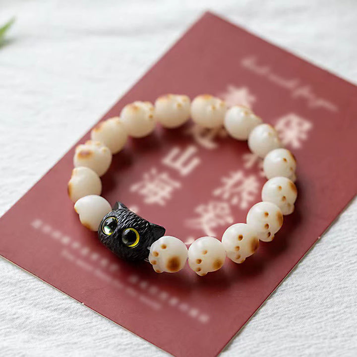 Armband Sandelholz Bodhi Katze – Glück & Liebe