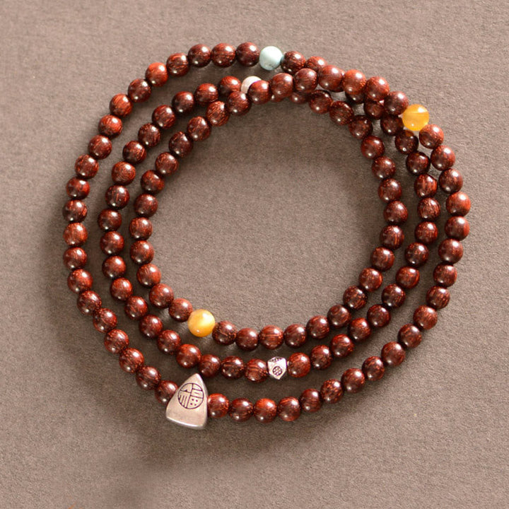 Armband 925 Silber Sandelholz Fu-Zeichen – Schutz